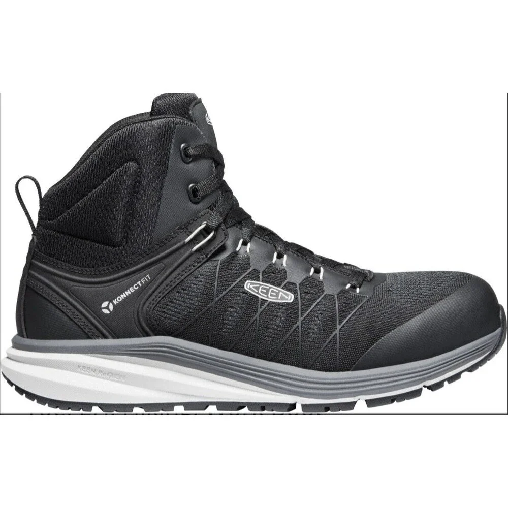 KEEN UTILITY Vista Energy Mid, Vapor Black Mens 11 Work Boot Steel Comp Toe NEW